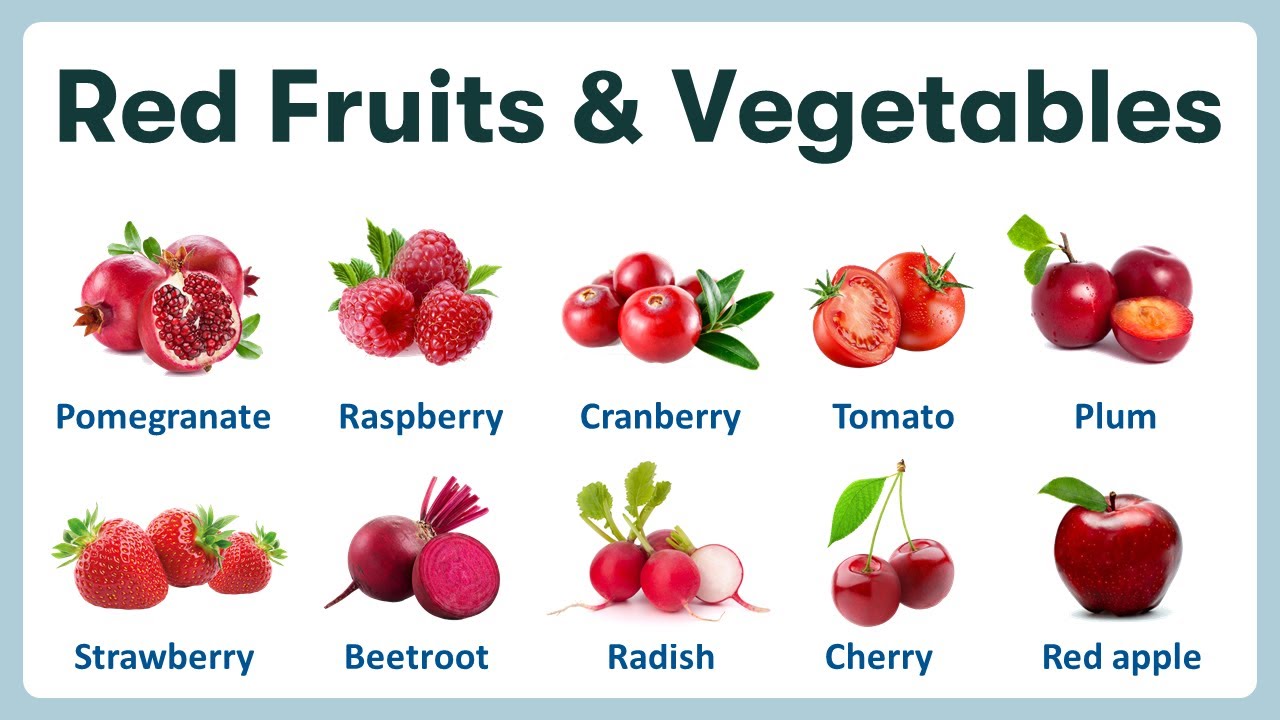 Red Vegetables and Fruits 